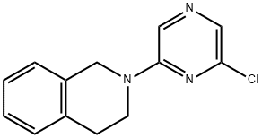 2-(6-Chloro-2-pyrazinyl)-1,2,3,4-tetrahydroisoquinoline 구조식 이미지