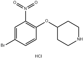 4-(4-Bromo-2-nitrophenoxy)piperidine hydrochloride Structure