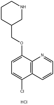 5-Chloro-8-(3-piperidinylmethoxy)quinolinehydrochloride 구조식 이미지