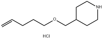 4-[(4-Pentenyloxy)methyl]piperidine hydrochloride 구조식 이미지