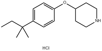 4-(tert-Pentyl)phenyl 4-piperidinyl etherhydrochloride Structure