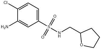 3-Amino-4-chloro-N-(tetrahydro-2-furanylmethyl)-benzenesulfonamide Structure