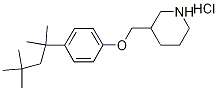 3-{[4-(1,1,3,3-Tetramethylbutyl)phenoxy]-methyl}piperidine hydrochloride Structure