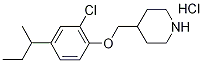 4-{[4-(sec-Butyl)-2-chlorophenoxy]-methyl}piperidine hydrochloride 구조식 이미지