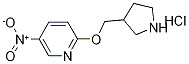 5-Nitro-2-(3-pyrrolidinylmethoxy)pyridinehydrochloride Structure