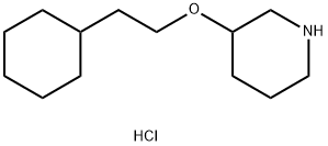 3-(2-Cyclohexylethoxy)piperidine hydrochloride Structure