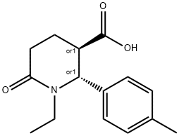 (2R,3R)-1-Ethyl-6-oxo-2-p-tolyl-piperidine-3-carboxylic acid 구조식 이미지
