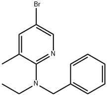 N-Benzyl-5-bromo-N-ethyl-3-methyl-2-pyridinamine 구조식 이미지