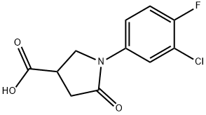 3-pyrrolidinecarboxylic acid, 1-(3-chloro-4-fluorophenyl)- 구조식 이미지