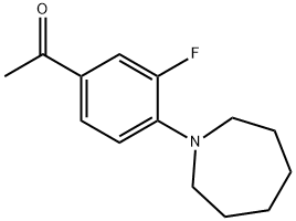 ethanone, 1-[3-fluoro-4-(hexahydro-1H-azepin-1-yl)phenyl]- 구조식 이미지