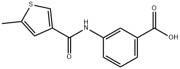 benzoic acid, 3-[[(5-methyl-3-thienyl)carbonyl]amino]- 구조식 이미지