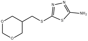 1,3,4-thiadiazol-2-amine, 5-[(1,3-dioxan-5-ylmethyl)thio]- 구조식 이미지