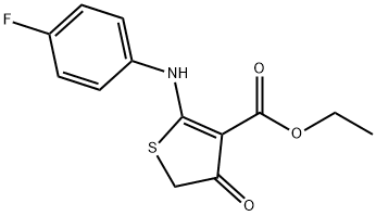 3-thiophenecarboxylic acid, 2-[(4-fluorophenyl)amino]-4,5- Structure