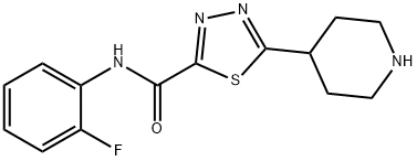 1,3,4-thiadiazole-2-carboxamide, N-(2-fluorophenyl)-5-(4-p Structure