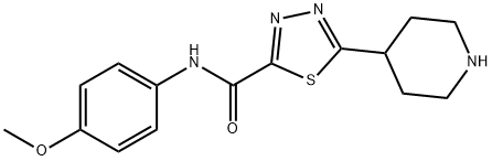 1,3,4-thiadiazole-2-carboxamide, N-(4-methoxyphenyl)-5-(4- Structure