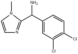 C-(3,4-Dichloro-phenyl)-C-(1-methyl-1H-imidazol-2-yl)-methylamine Structure
