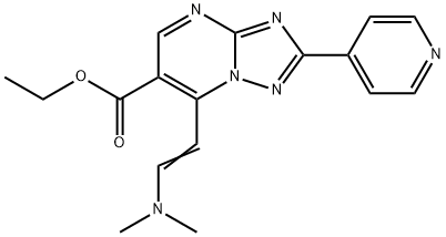 Ethyl 7-[(E)-2-(dimethylamino)vinyl]-2-pyridin-4-yl[1,2,4]triazolo[1,5-a]pyrimidine-6-carboxylate Structure