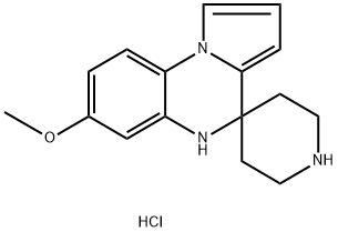 7-Methoxy-4,5-dihydrospiro[pyrrolo(1,2-a)-quinoxaline-4,4'-piperidine] hydrochloride 구조식 이미지