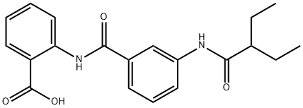 2-({3-[(2-Ethylbutanoyl)amino]benzoyl}amino)-benzoic acid Structure