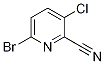 6-Bromo-3-chloro-2-cyanopyridine 구조식 이미지