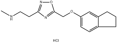 (2-{5-[(2,3-Dihydro-1H-inden-5-yloxy)methyl]-1,2,4 -oxadiazol-3-yl}ethyl)methylamine hydrochloride Structure