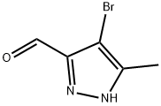 4-Bromo-3-methyl-1H-pyrazole-5-carbaldehyde Structure