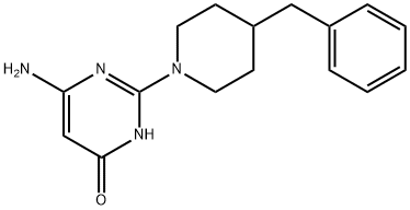 6-Amino-2-(4-benzylpiperidin-1-yl)pyrimidin-4(3H)-one 구조식 이미지