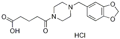 5-[4-(1,3-Benzodioxol-5-ylmethyl)piperazin-1-yl]-5-oxopentanoic acid hydrochloride 구조식 이미지