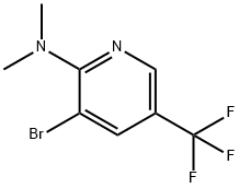 (3-Bromo-5-trifluoromethyl-pyridin-2-yl)-dimethyl-amine Structure