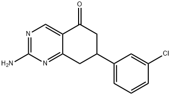 2-Amino-7-(3-chlorophenyl)-7,8-dihydroquinazolin-5(6H)-one Structure