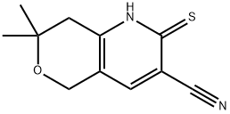 7,7-Dimethyl-2-thioxo-1,5,7,8-tetrahydro-2H-pyrano[4,3-b]pyridine-3-carbonitrile Structure