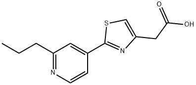 [2-(2-Propylpyridin-4-yl)-1,3-thiazol-4-yl]-acetic acid Structure