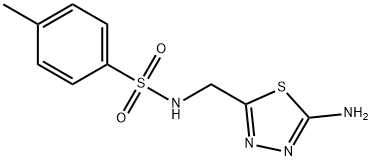 N-[(5-Amino-1,3,4-thiadiazol-2-yl)methyl]-4-methylbenzenesulfonamide 구조식 이미지