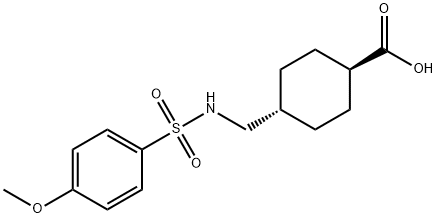 trans-4-({[(4-Methoxyphenyl)sulfonyl]amino}-methyl)cyclohexanecarboxylic acid Structure