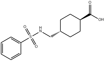 trans-4-{[(Phenylsulfonyl)amino]-methyl}cyclohexanecarboxylic acid Structure