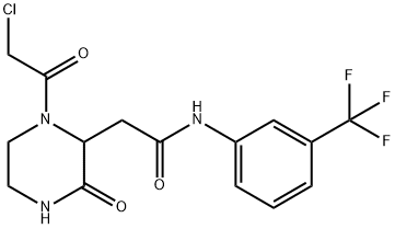 2-[1-(Chloroacetyl)-3-oxopiperazin-2-yl]-N-[3-(trifluoromethyl)phenyl]acetamide Structure