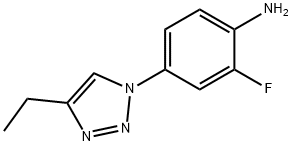 4-(4-Ethyl-1H-1,2,3-triazol-1-yl)-2-fluoroaniline Structure