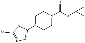 tert-Butyl 4-(5-bromo-1,3,4-thiadiazol-2-yl)piperazine-1-carboxylate Structure