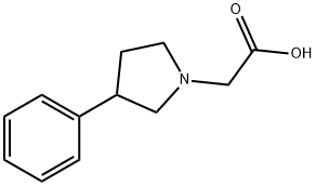 (3-Phenylpyrrolidin-1-yl)acetic acid Structure