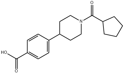 4-[1-(Cyclopentylcarbonyl)piperidin-4-yl]benzoic acid Structure