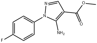 Methyl 5-amino-1-(4-fluorophenyl)-1H-pyrazole-4-carboxylate 구조식 이미지