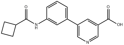 5-{3-[(Cyclobutylcarbonyl)amino]-phenyl}nicotinic acid Structure