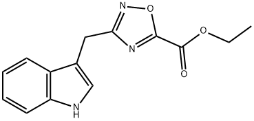 Ethyl 3-(1H-indol-3-ylmethyl)-1,2,4-oxadiazole-5-carboxylate Structure