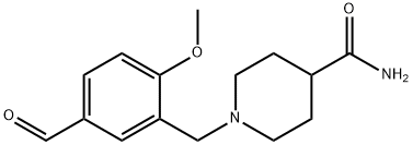 1-(5-Formyl-2-methoxybenzyl)-piperidine-4-carboxamide 구조식 이미지
