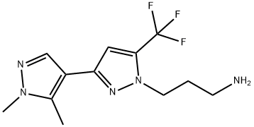 {3-[1',5'-Dimethyl-5-(trifluoromethyl)-1H,1'H-3,4'-bipyrazol-1-yl]propyl}amine Structure