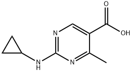 2-(Cyclopropylamino)-4-methylpyrimidine-5-carboxylic acid Structure