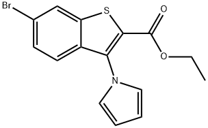 Ethyl 6-bromo-3-(1H-pyrrol-1-yl)-1-benzothiophene-2-carboxylate Structure