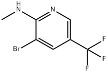 3-Bromo-N-methyl-5-(trifluoromethyl)-pyridin-2-amine 구조식 이미지