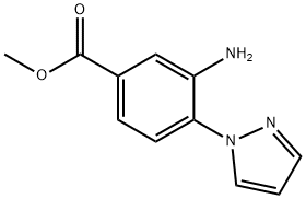 Methyl 3-amino-4-(1H-pyrazol-1-yl)benzoate 구조식 이미지