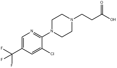 3-{4-[3-Chloro-5-(trifluoromethyl)pyridin-2-yl]piperazin-1-yl}propanoic acid Structure